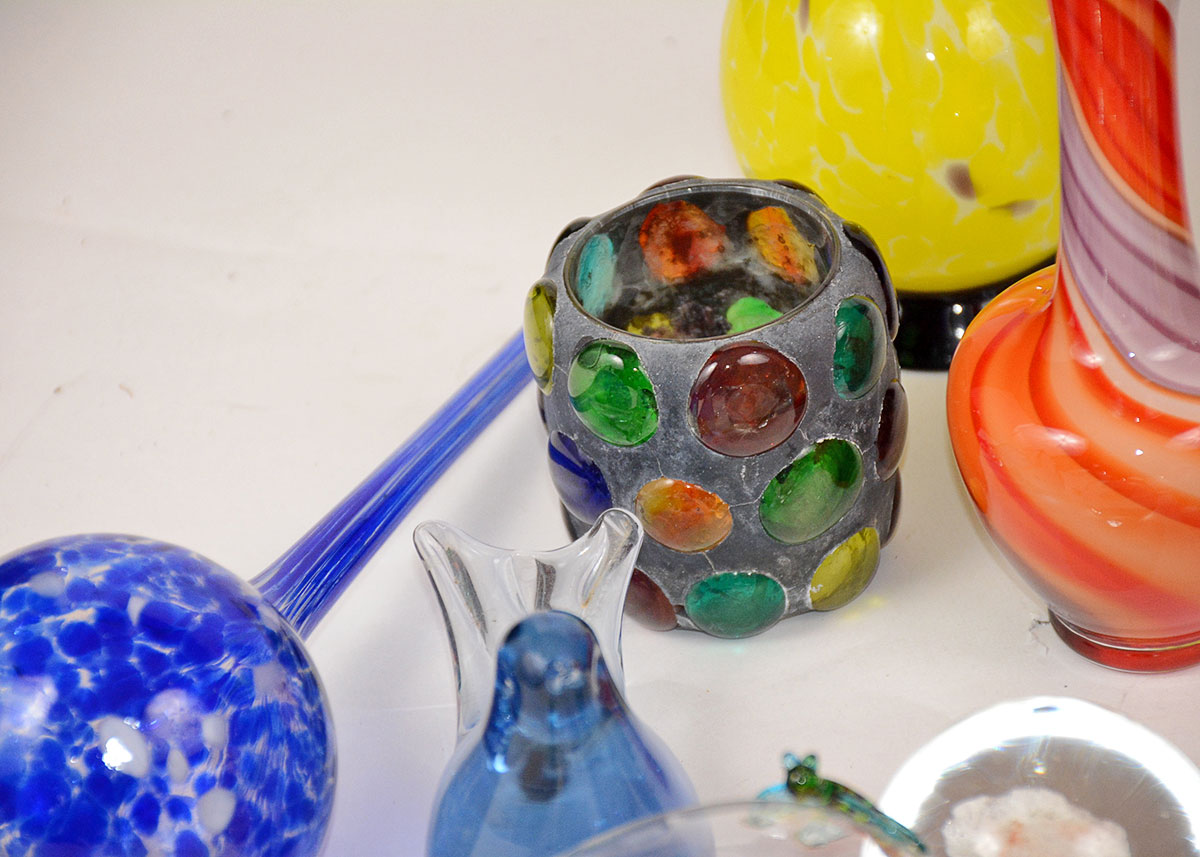 Collection of Colored and Art Glass
