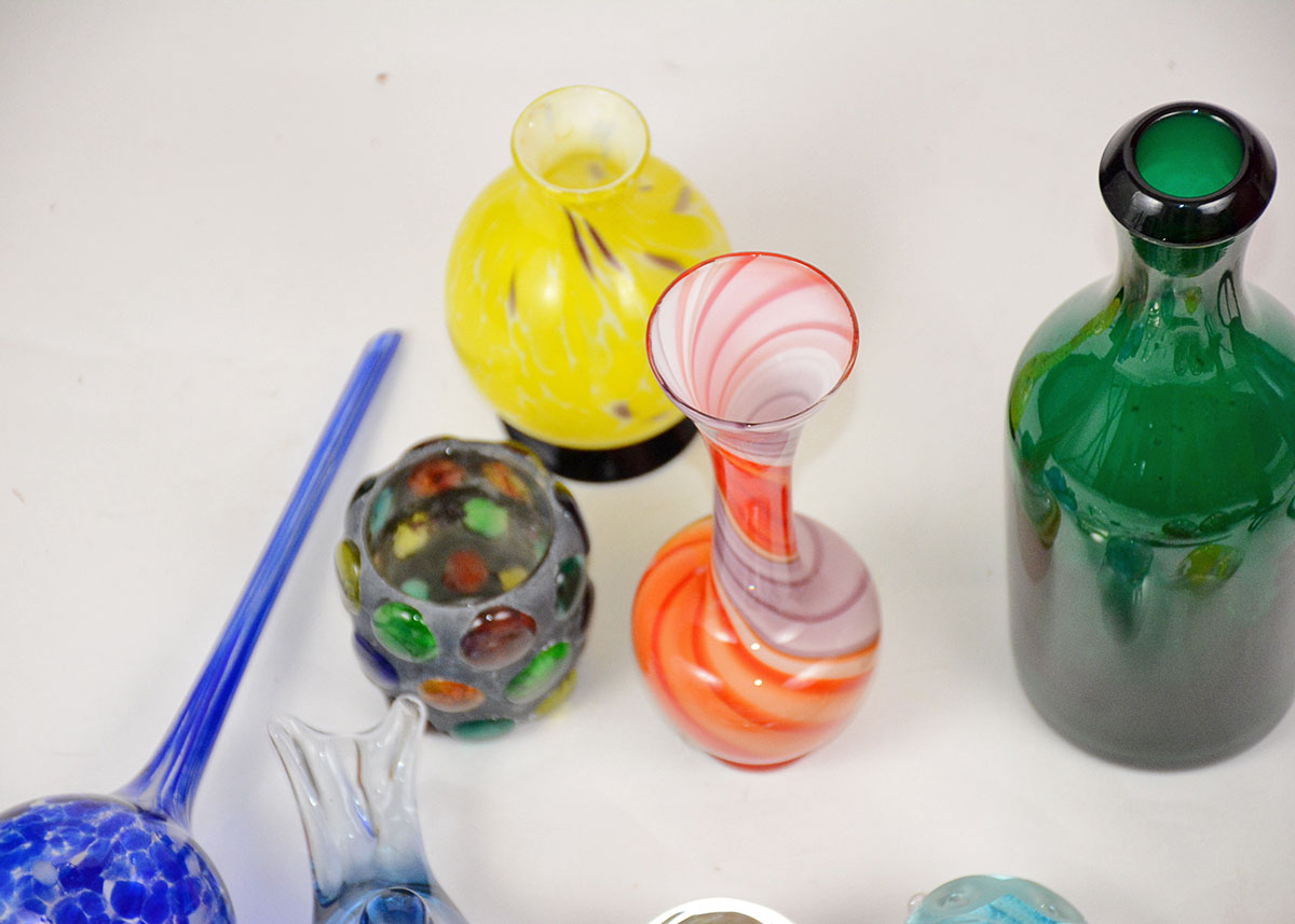 Collection of Colored and Art Glass