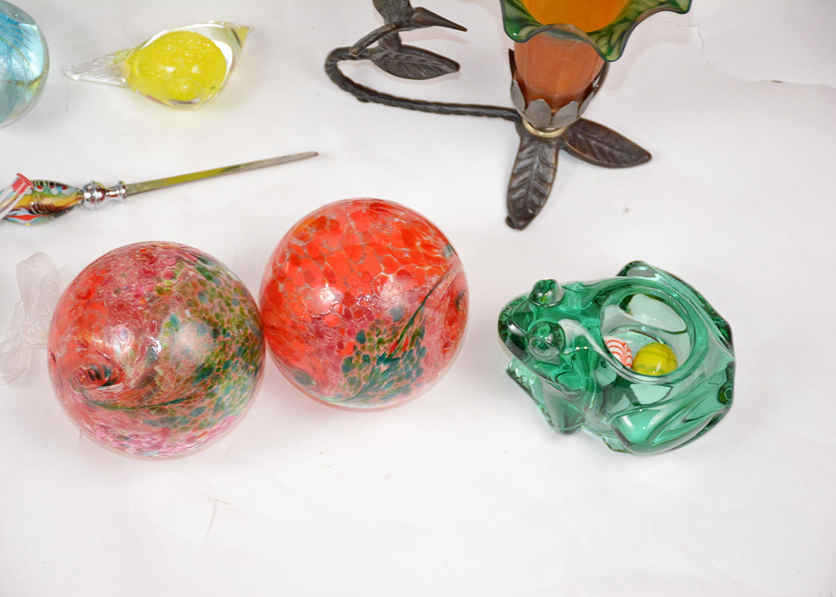 Collection of Colored and Art Glass