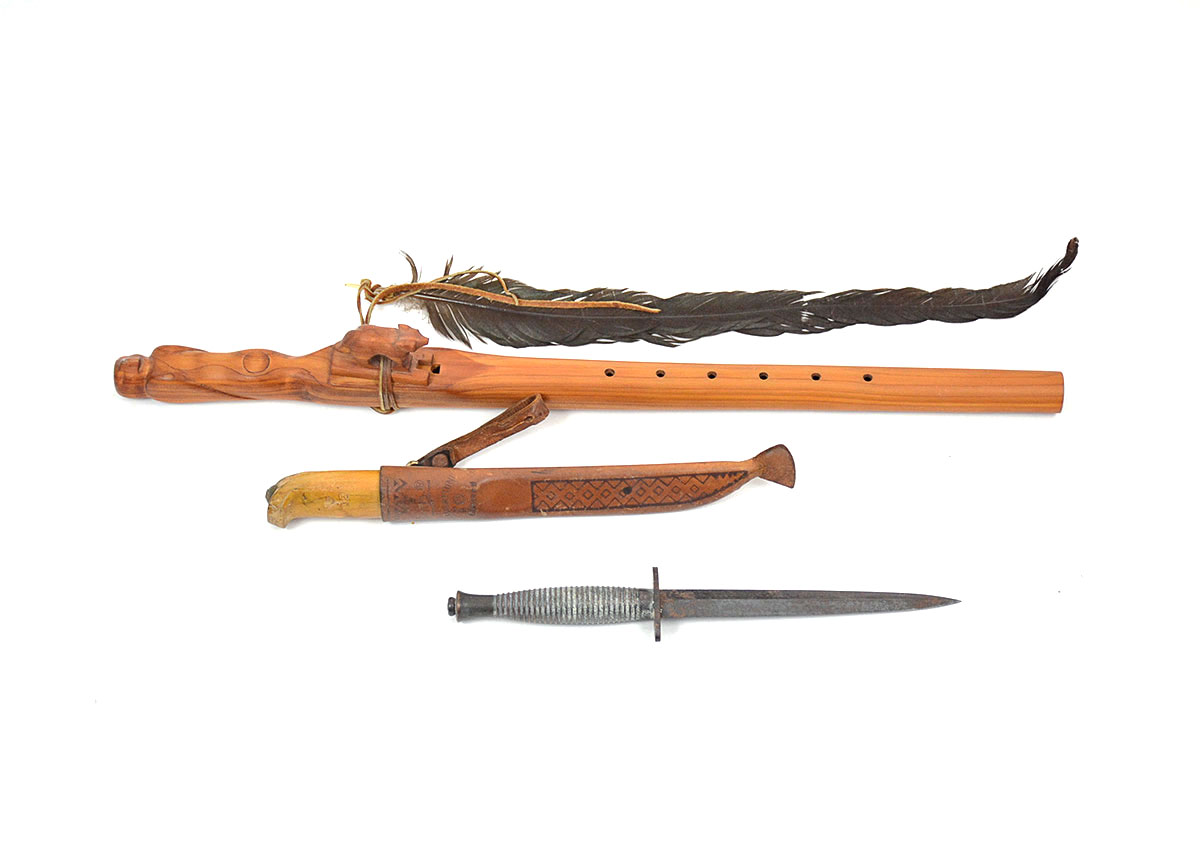 Two Knives and a Carved Flute