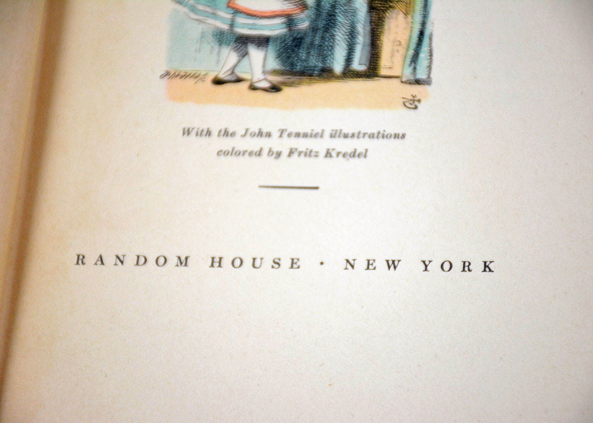 1946 'Alice's Adventures in Wonderland' Random House Illustrated Special Edition