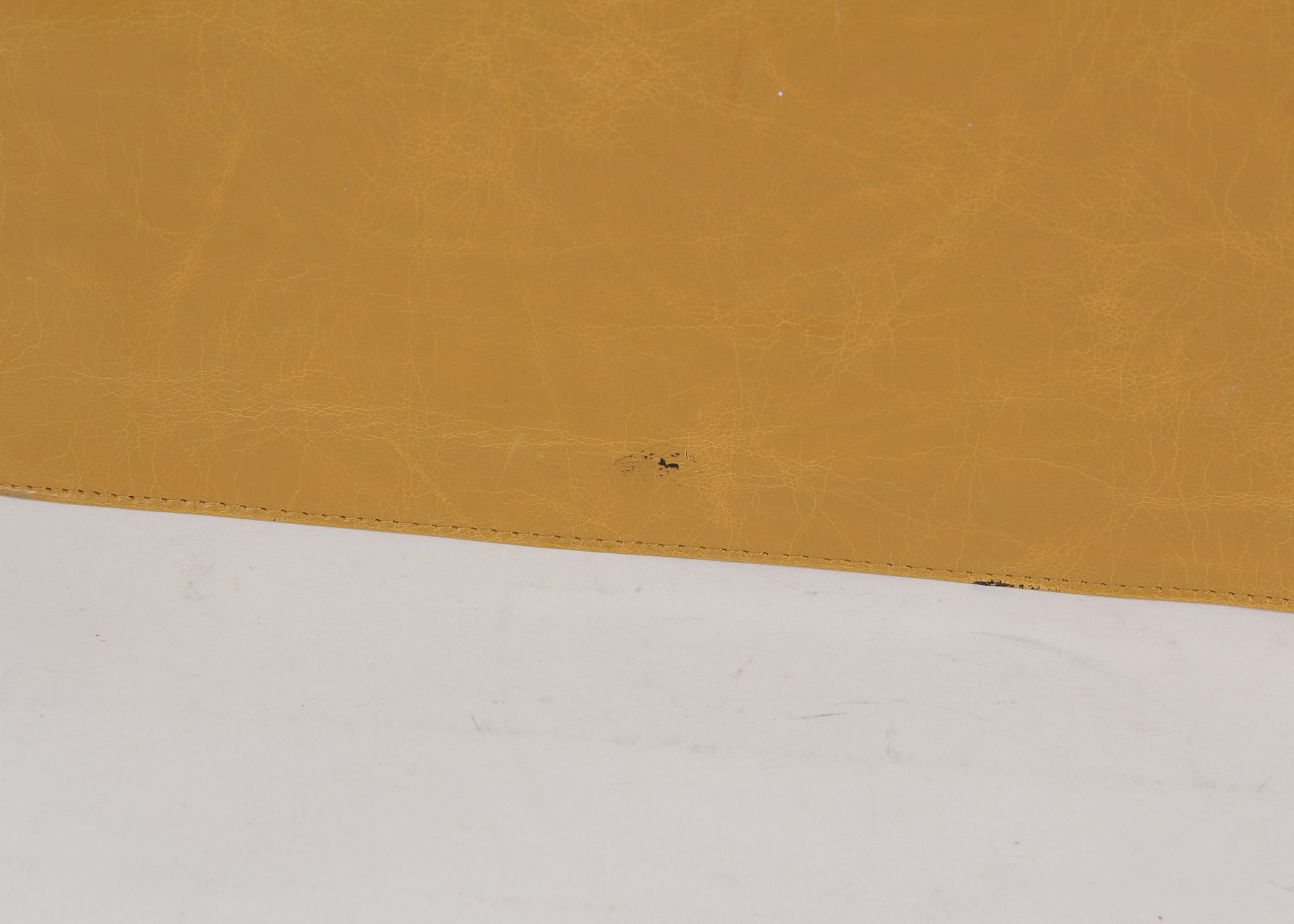 Vintage Hardy Amies Mustard Leather Tote Bag