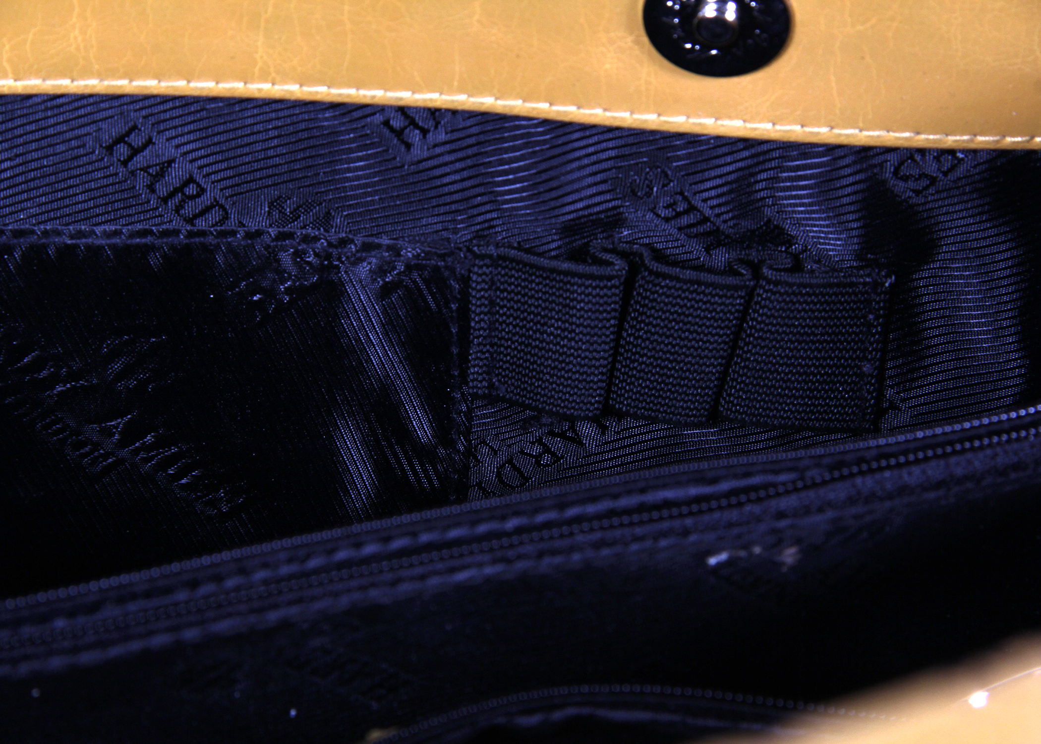 Vintage Hardy Amies Mustard Leather Tote Bag