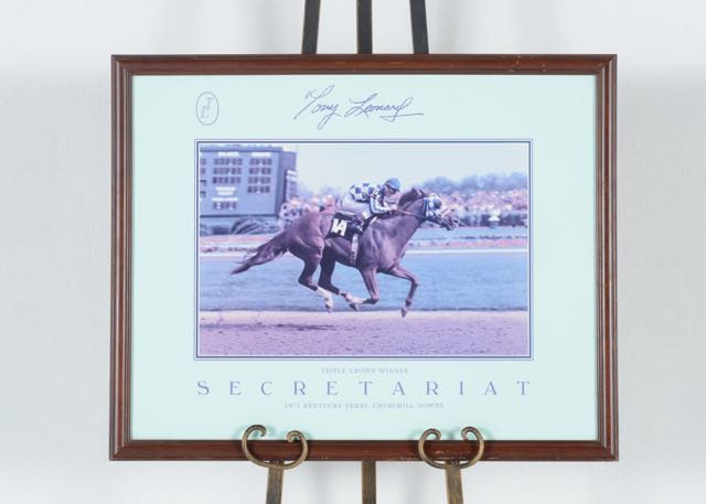 1973 Secretariat Kentucky Derby Poster by Tony Leonard Framed