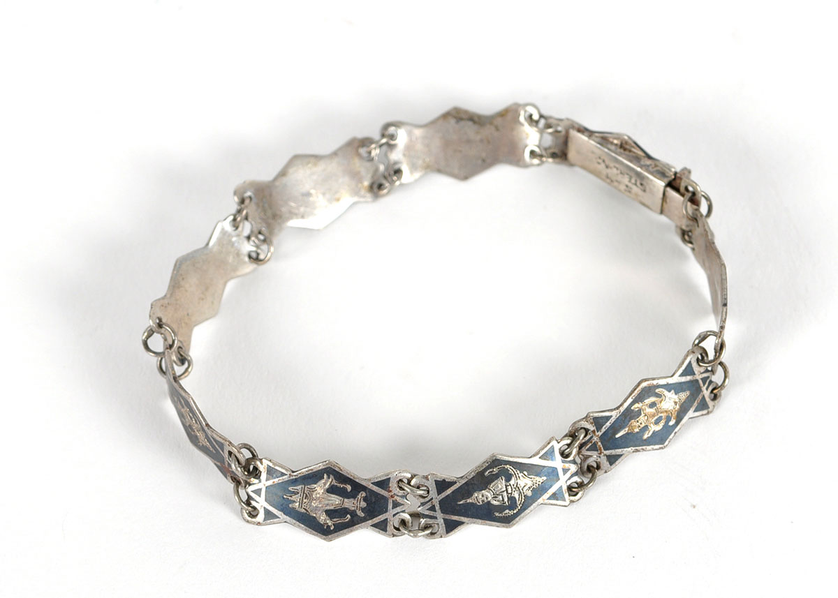 Siam Sterling Bracelet and Ring Set