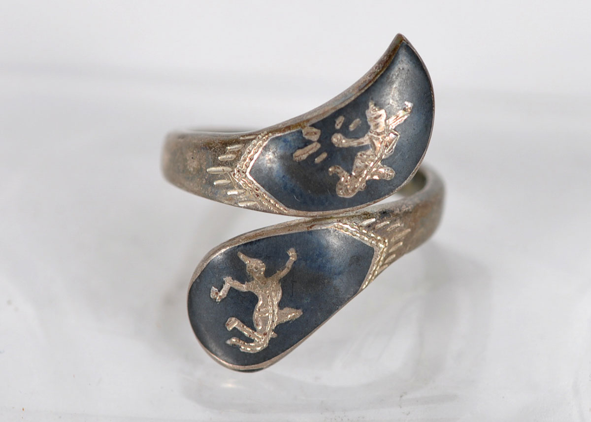 Siam Sterling Bracelet and Ring Set