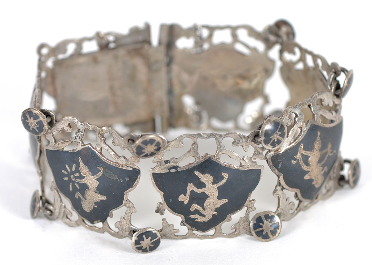 Siam Sterling Bracelet and Ring Set