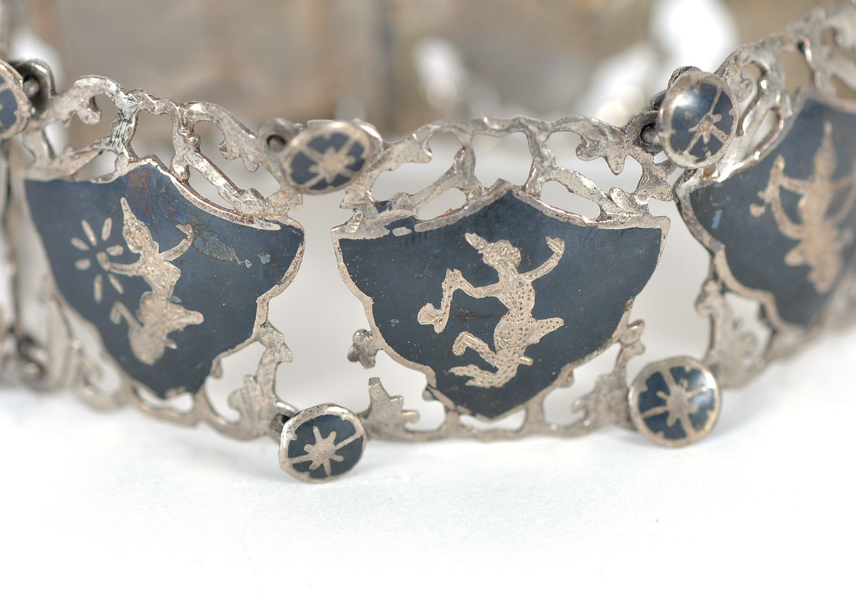 Siam Sterling Bracelet and Ring Set
