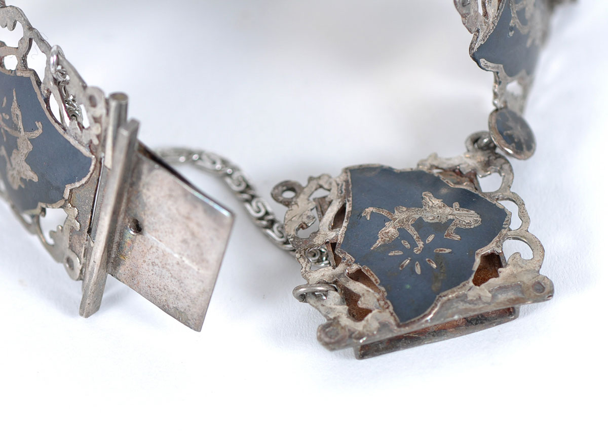 Siam Sterling Bracelet and Ring Set