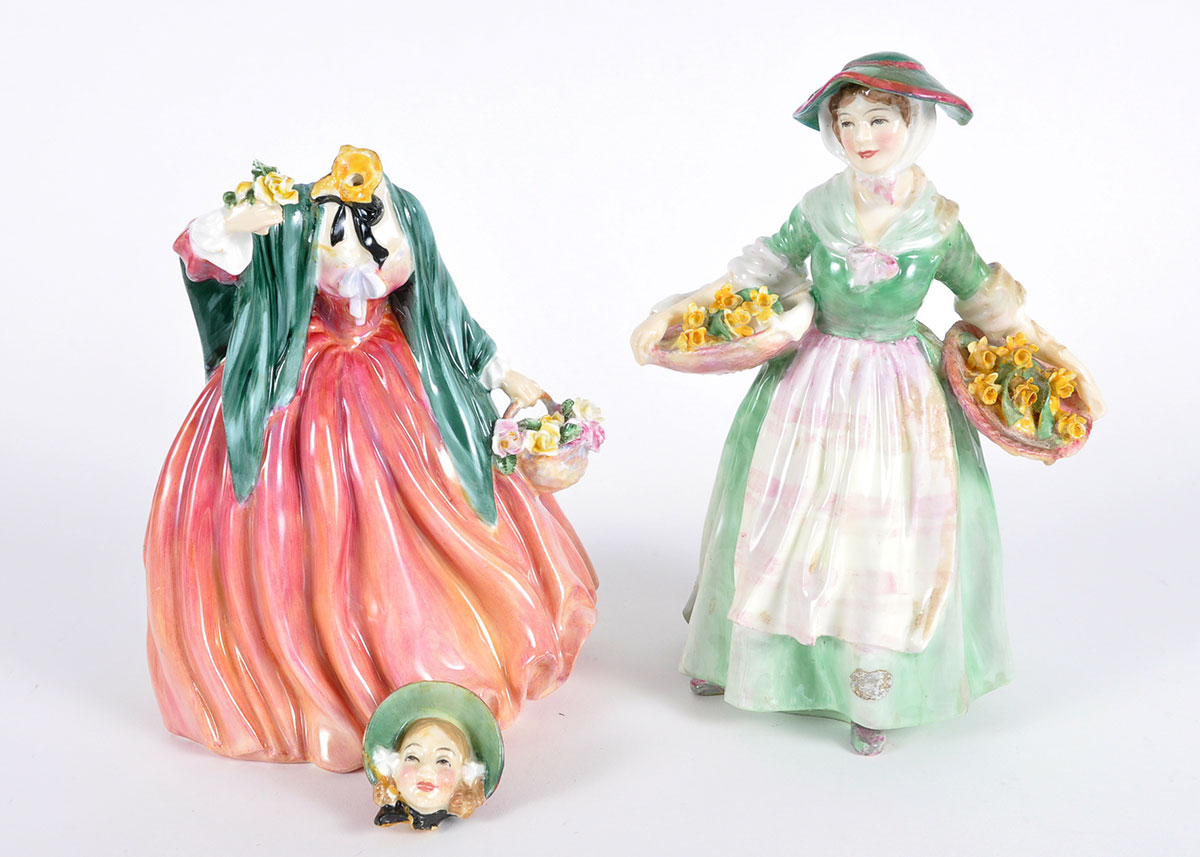 Royal Doulton "Lady Charmian" and "Daffy-Down-Dilly" Figurines