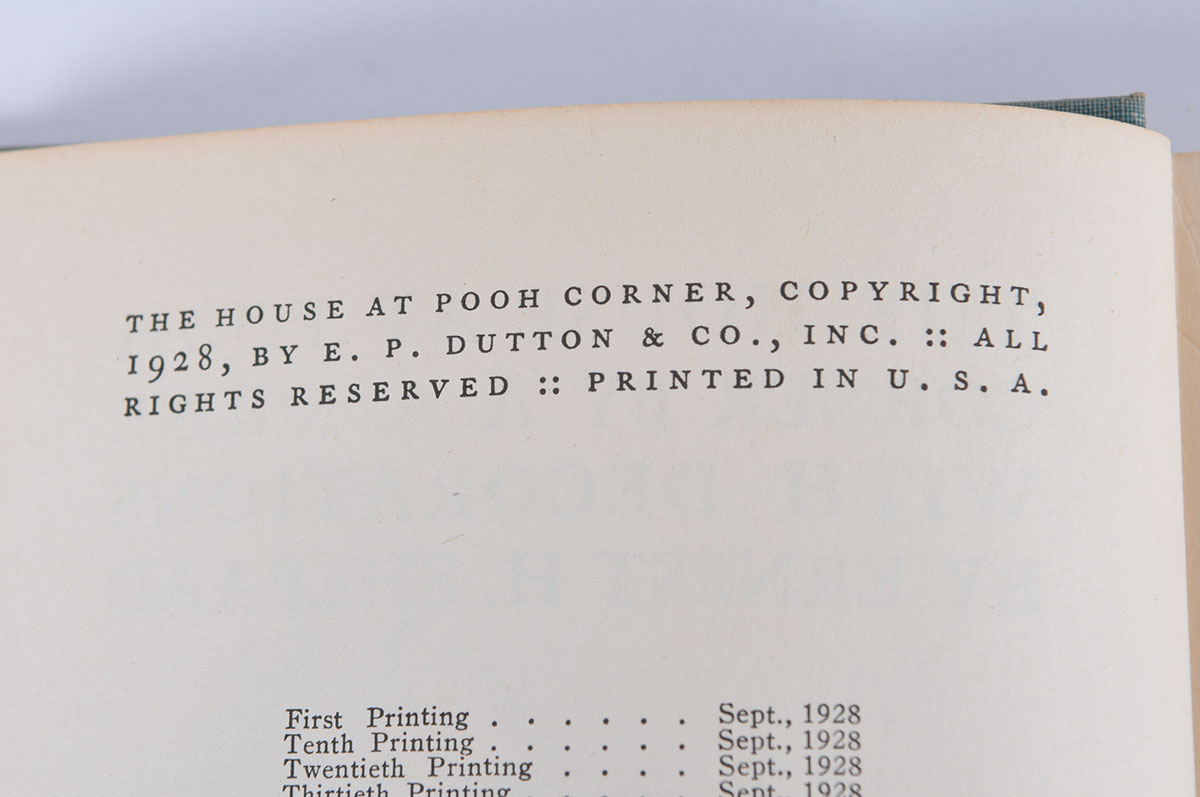 1928 House at Pooh Corner Hardcover