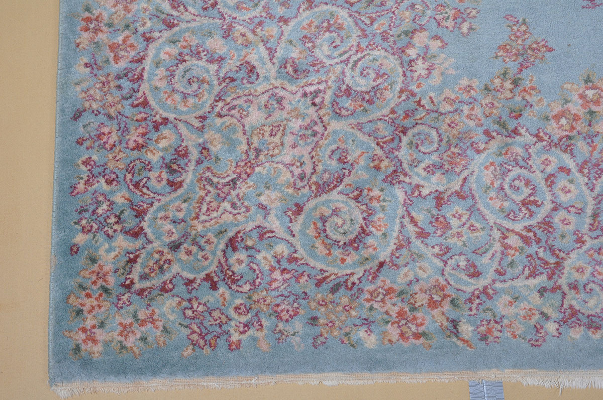 Large Blue Ornate Area Rug