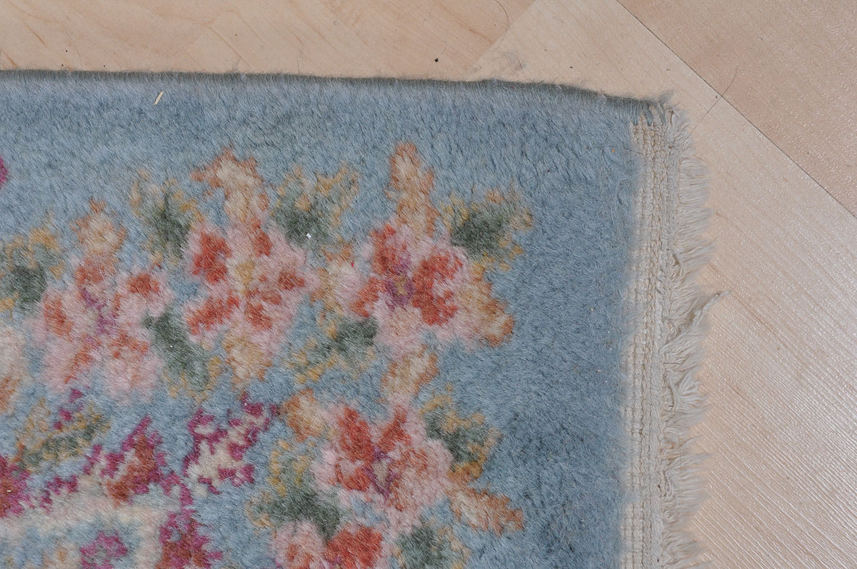 Large Blue Ornate Area Rug