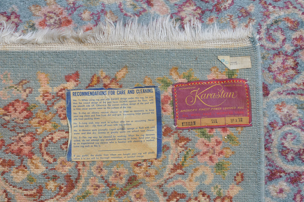 Large Blue Ornate Area Rug