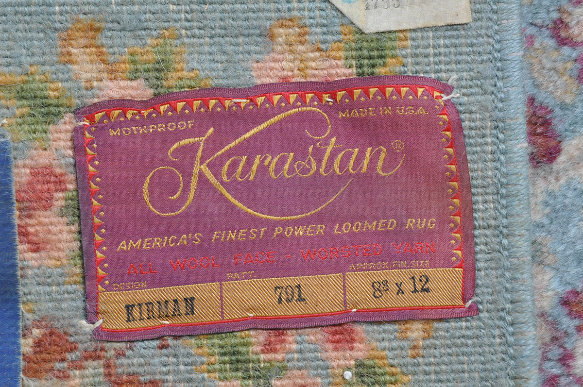 Large Blue Ornate Area Rug