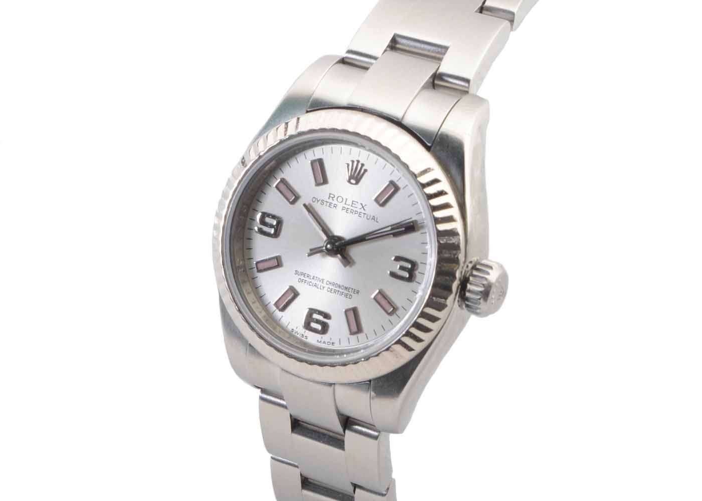 Women's Rolex Perpetual 18K White Gold and Steel Automatic Watch