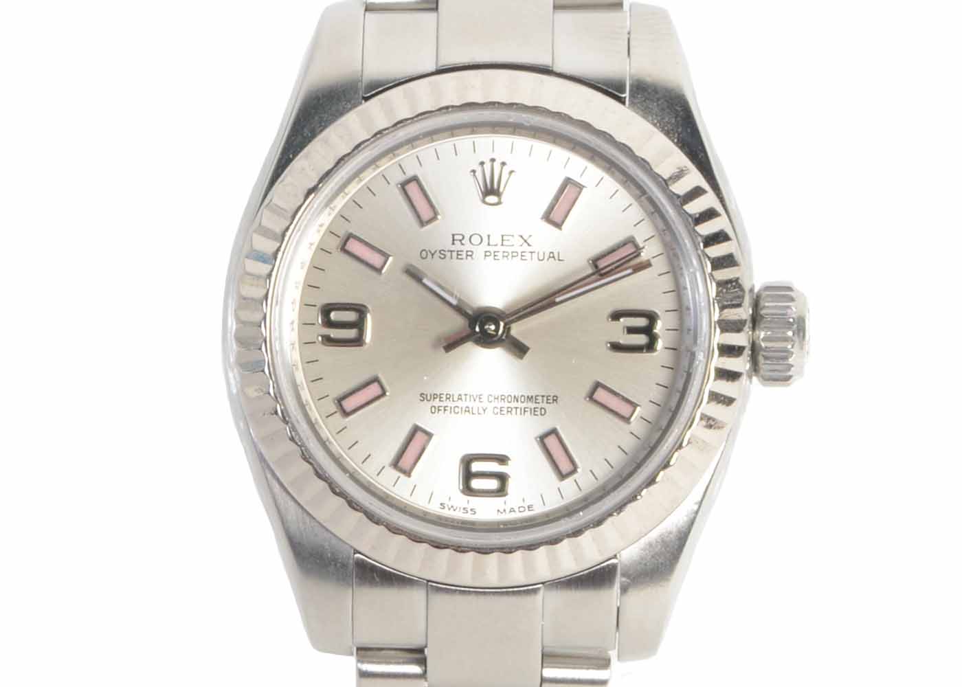 Women's Rolex Perpetual 18K White Gold and Steel Automatic Watch