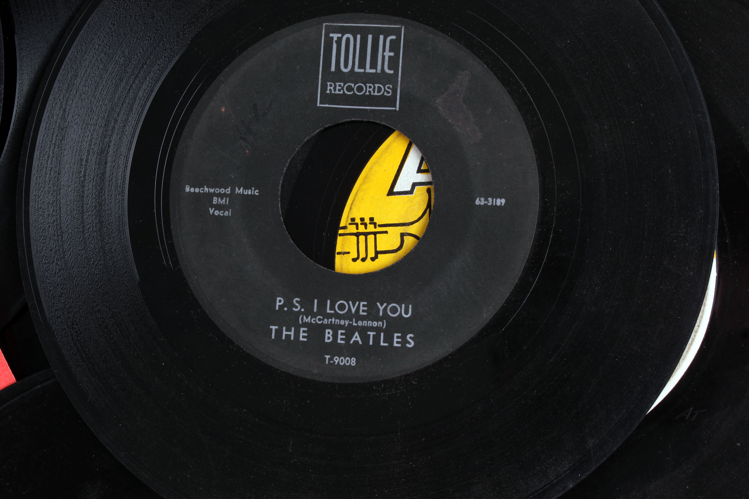 Collection of Vintage Beatles 45 Vinyl Records