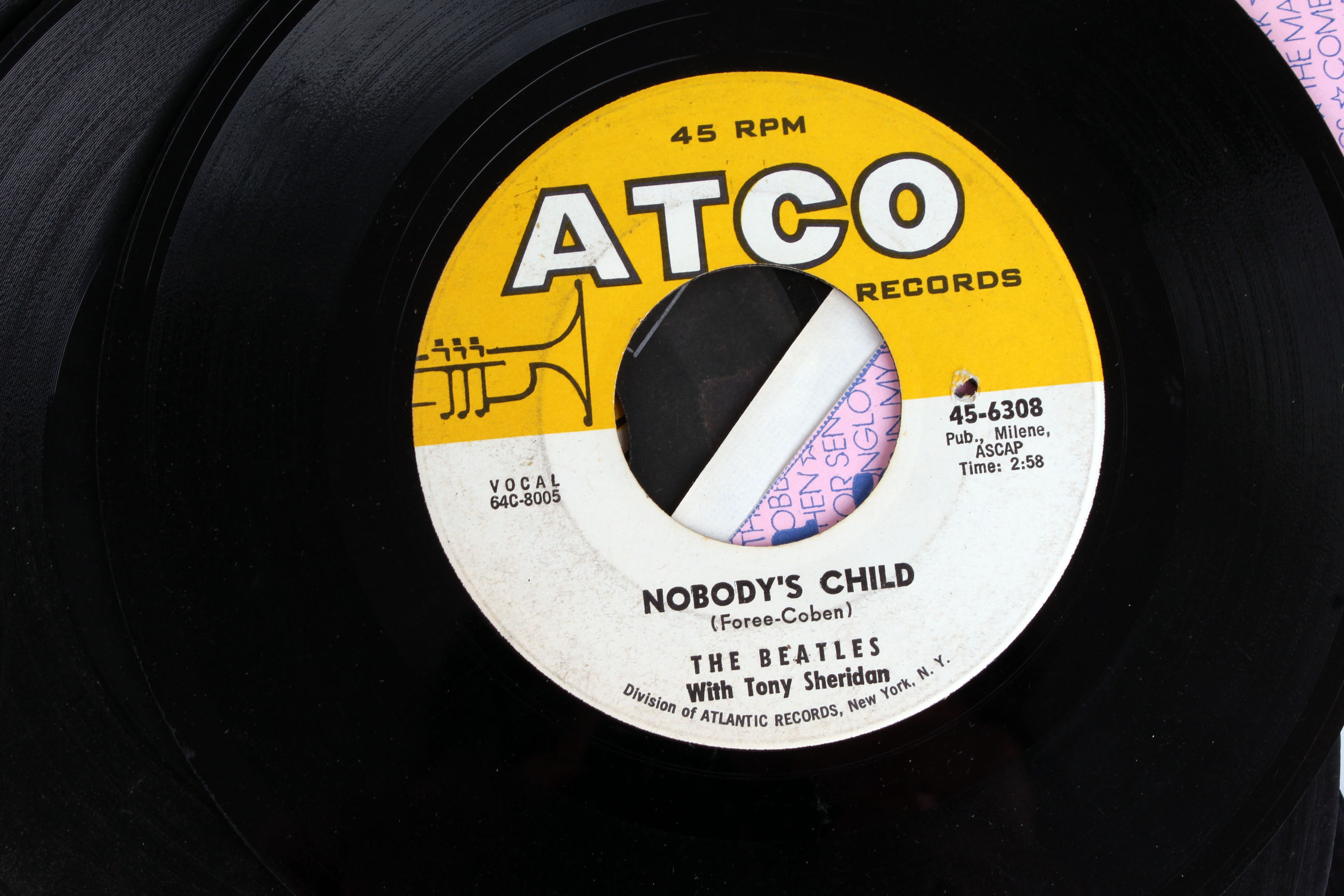 Collection of Vintage Beatles 45 Vinyl Records