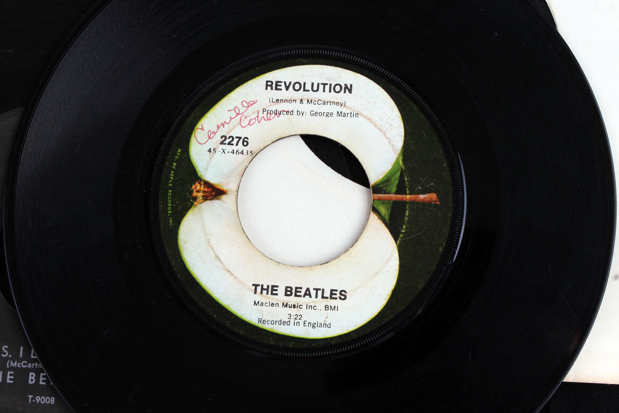 Collection of Vintage Beatles 45 Vinyl Records