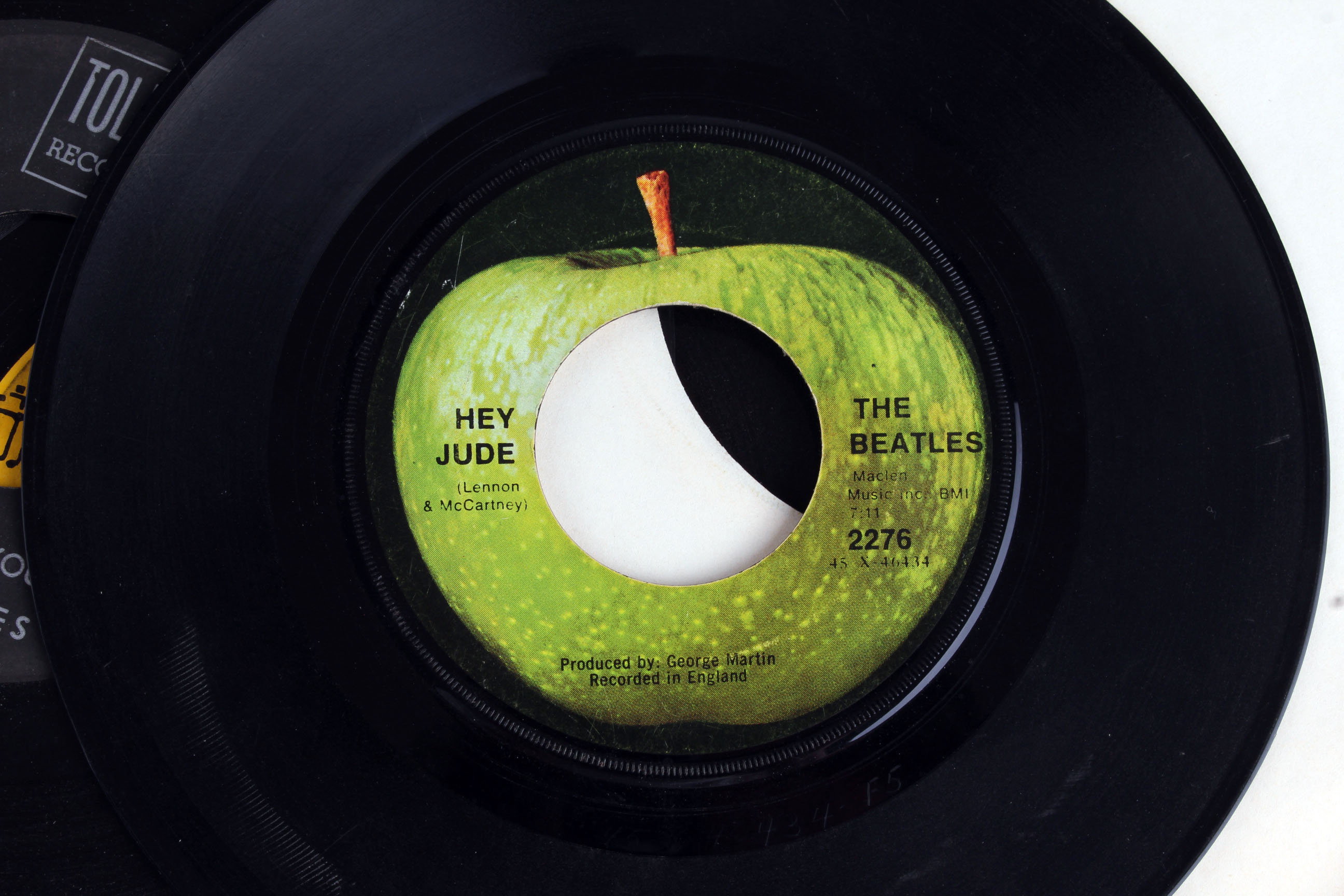 Collection of Vintage Beatles 45 Vinyl Records