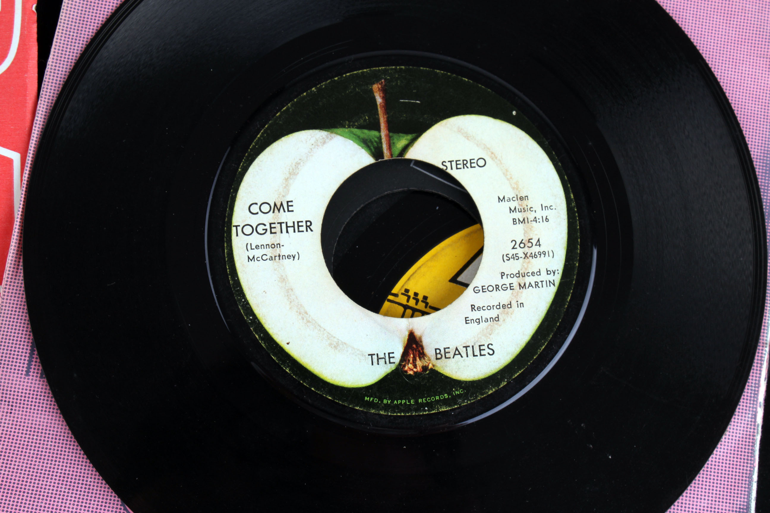 Collection of Vintage Beatles 45 Vinyl Records