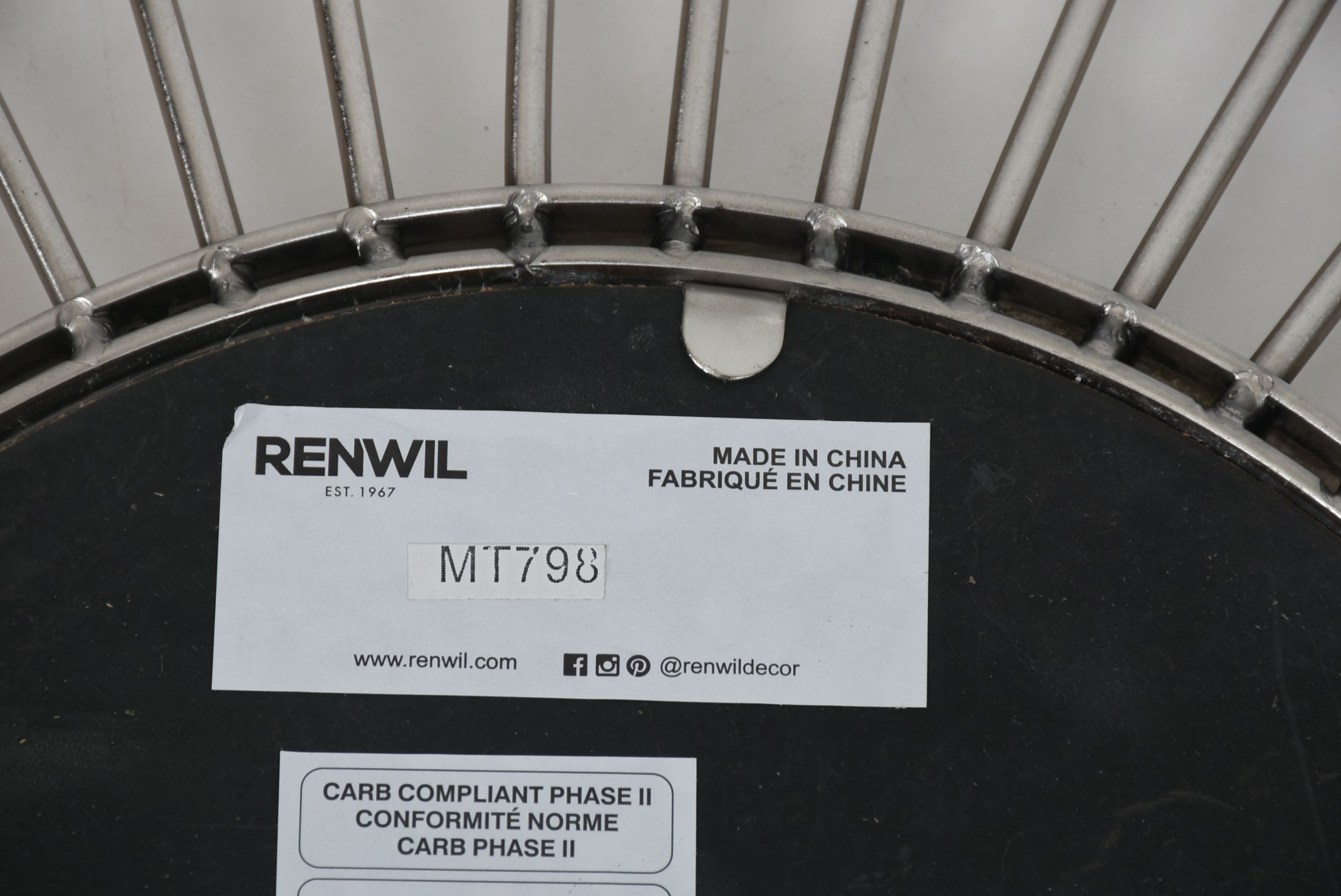 Modern Style Brushed Nickel Starburst Mirror