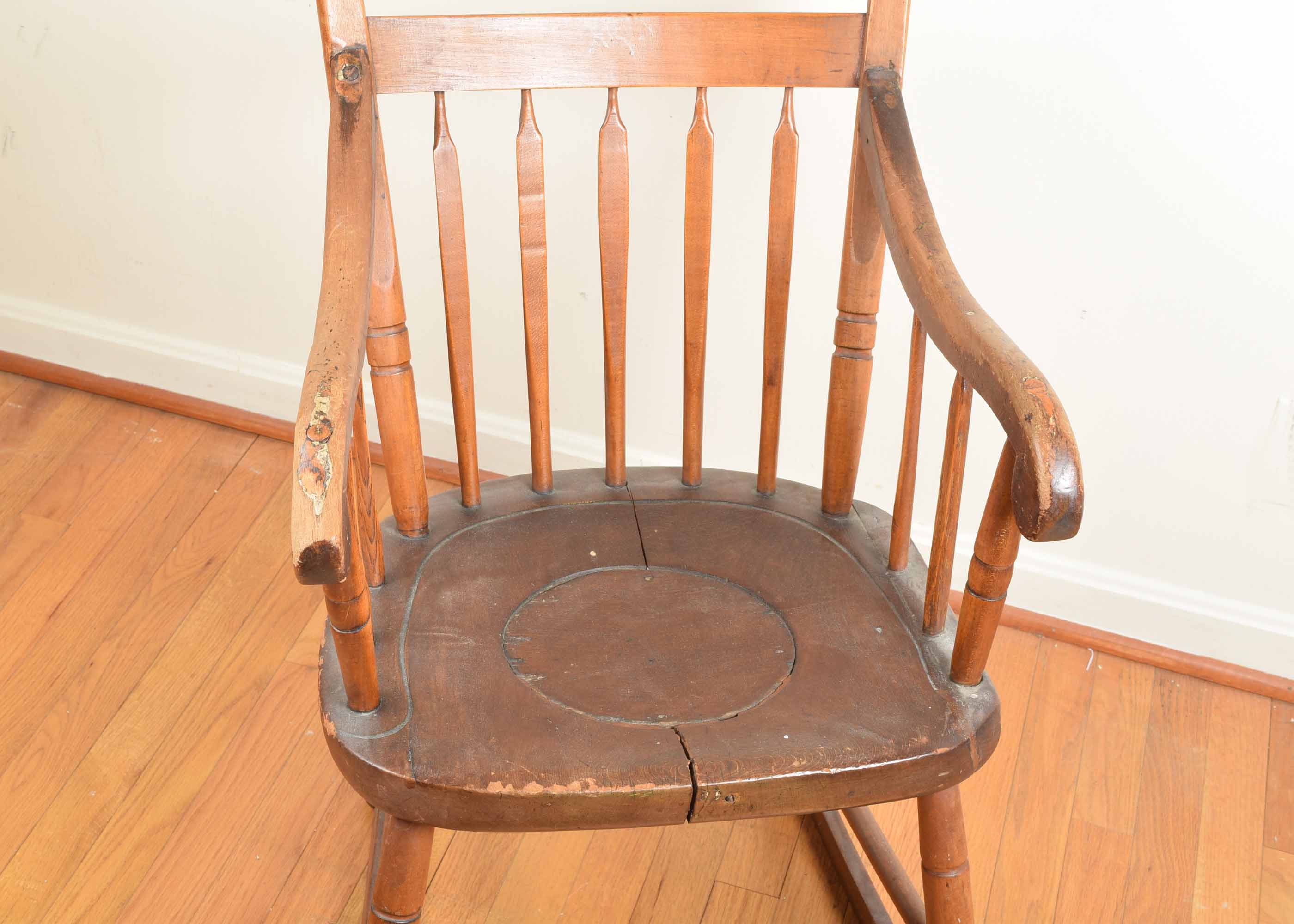Antique Cherry High Spindleback Rocking Chair