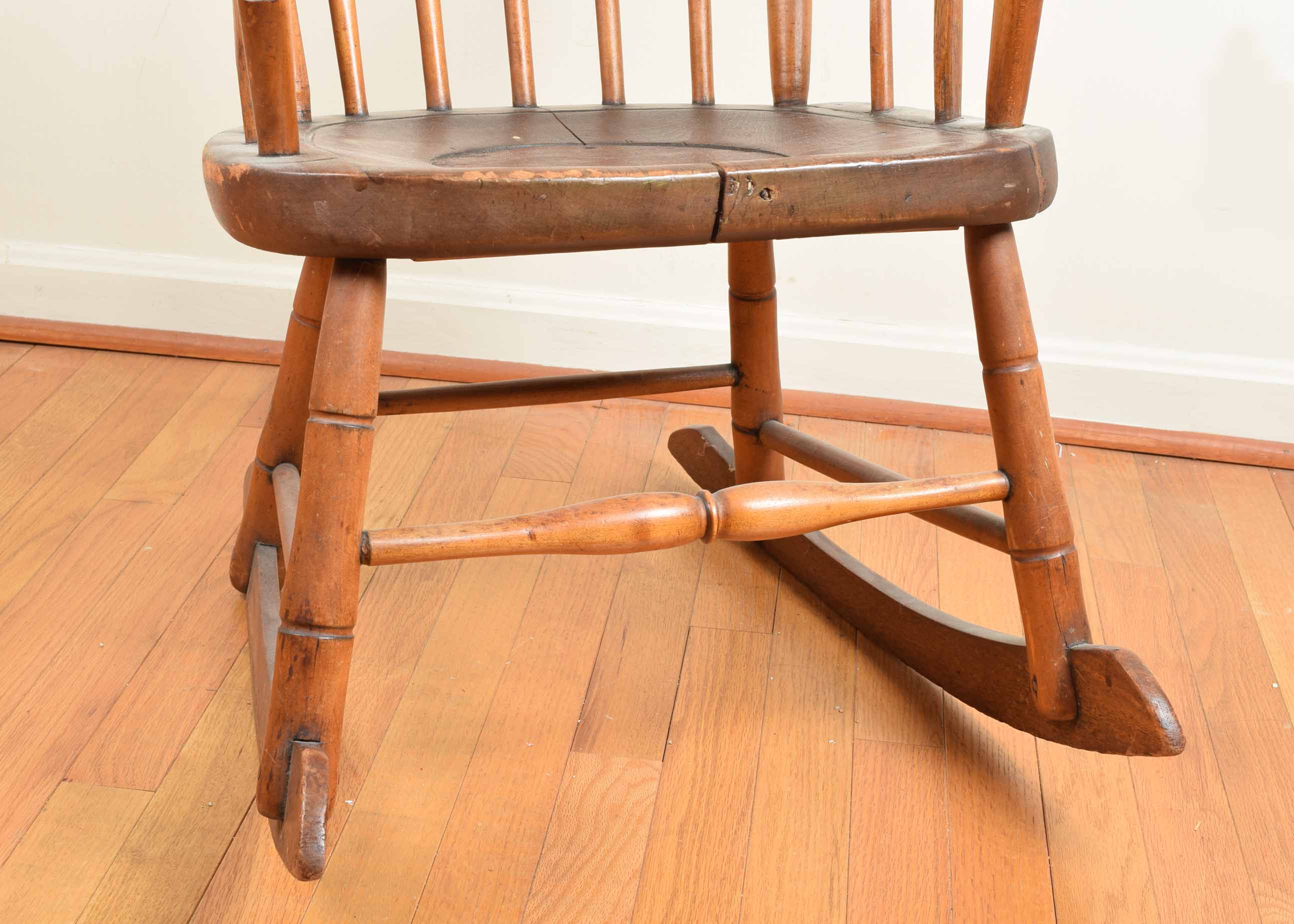 Antique Cherry High Spindleback Rocking Chair