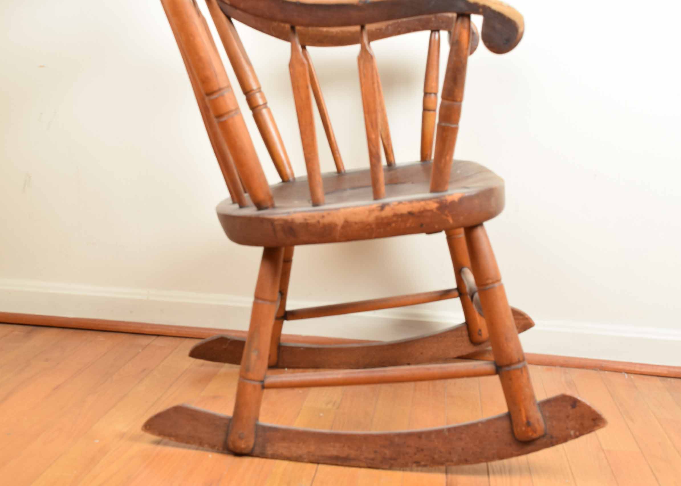 Antique Cherry High Spindleback Rocking Chair