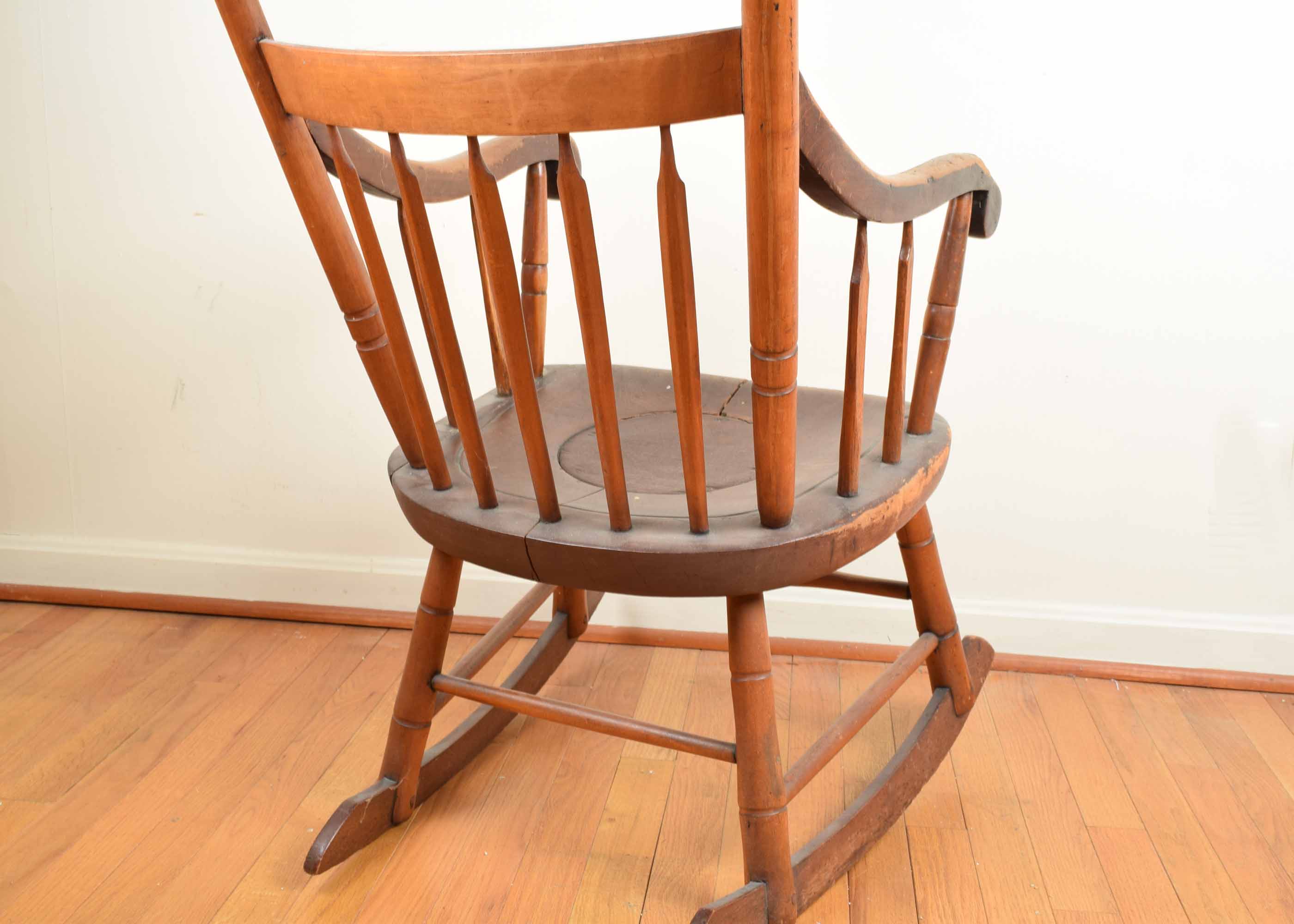 Antique Cherry High Spindleback Rocking Chair