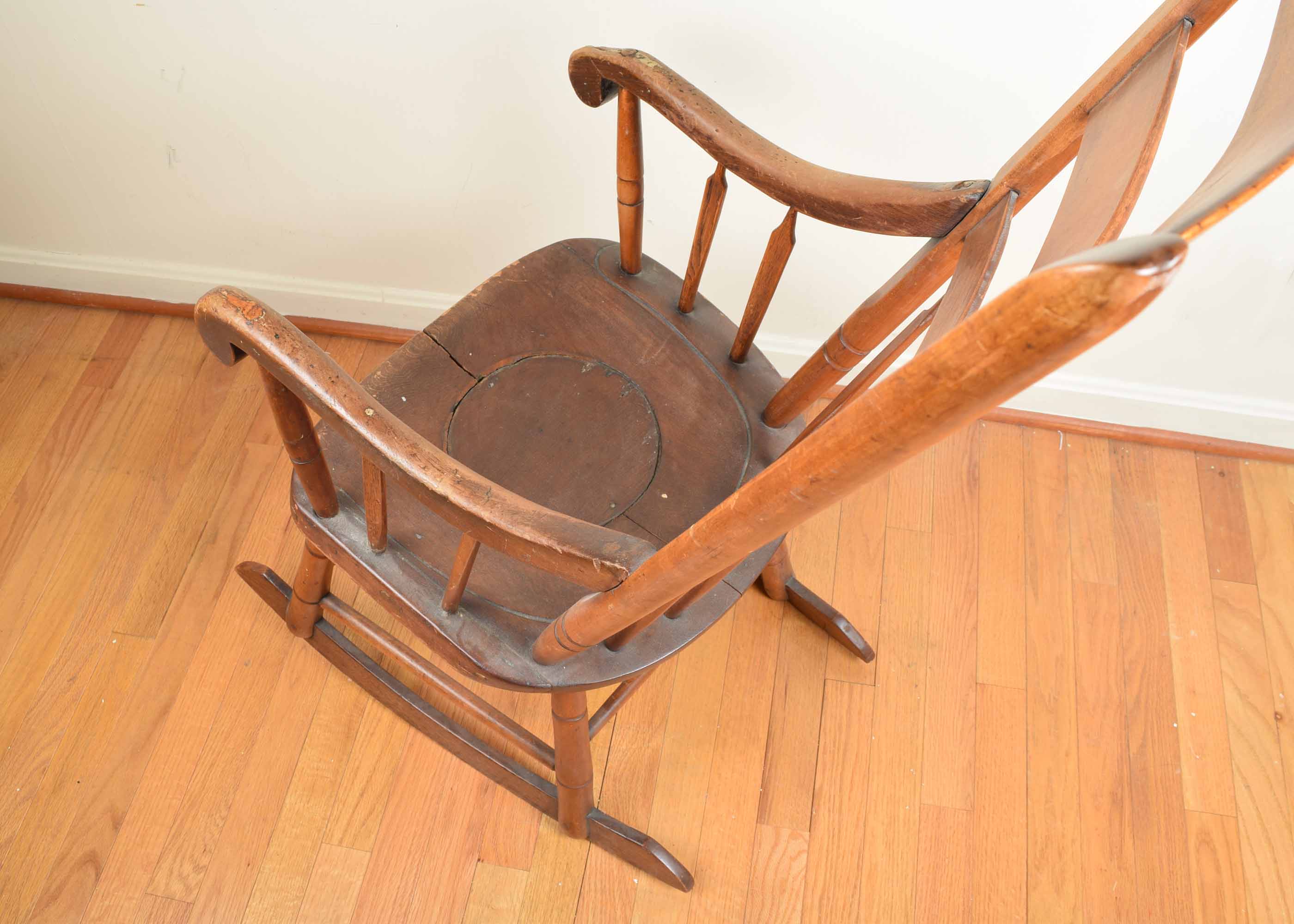 Antique Cherry High Spindleback Rocking Chair