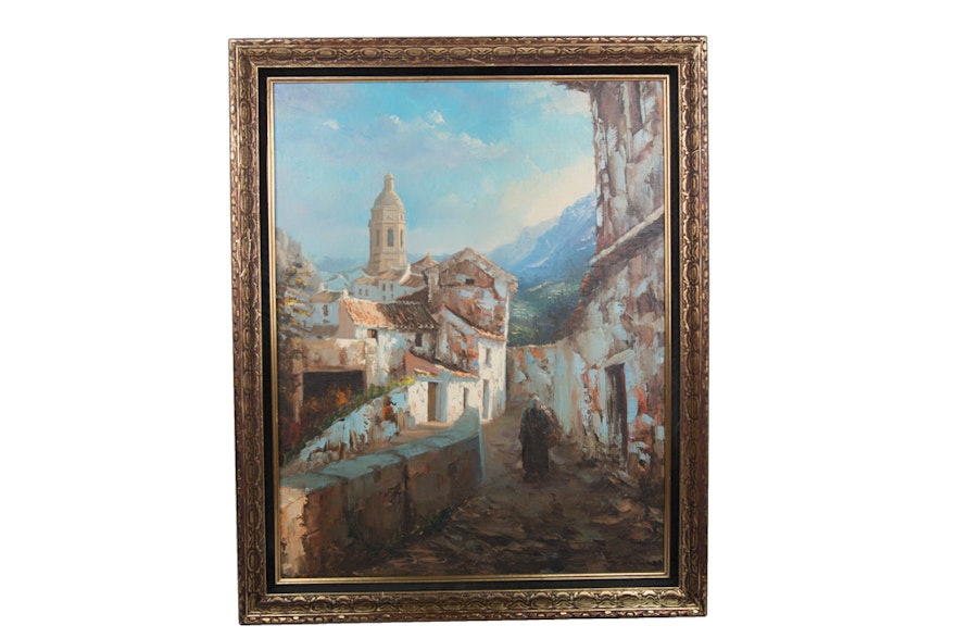 Signed Original Oil on Canvas by Manuel Cuberos