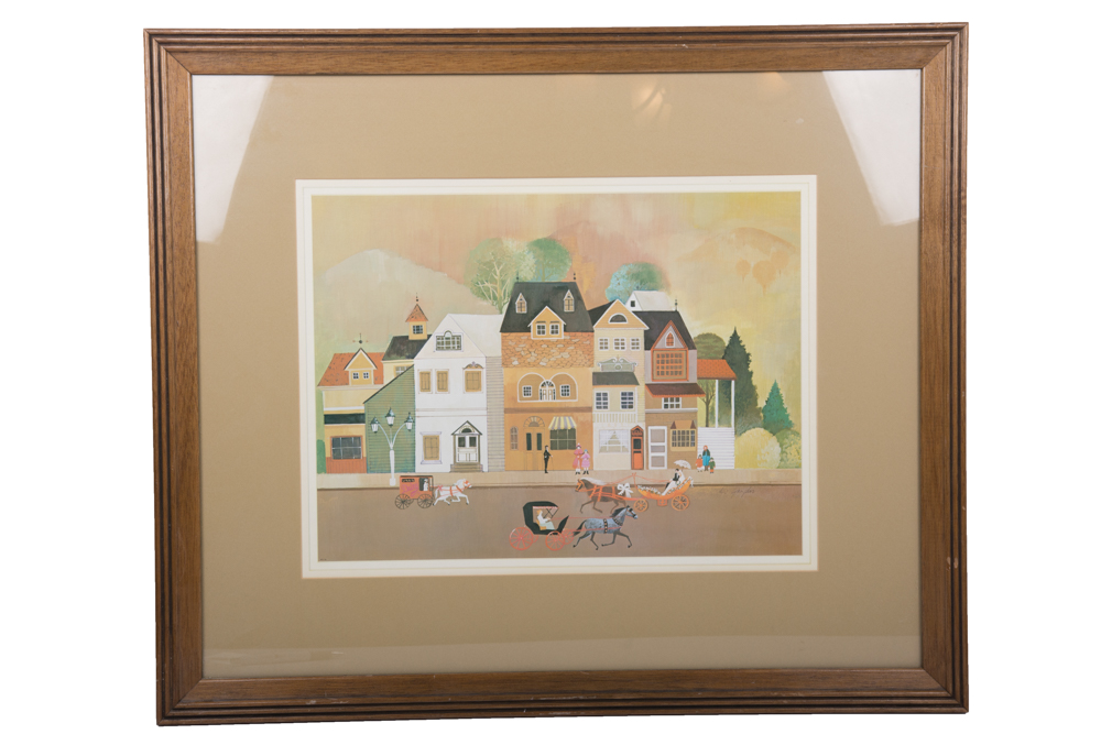 Lili Gaydos Folk Art Cityscape Print