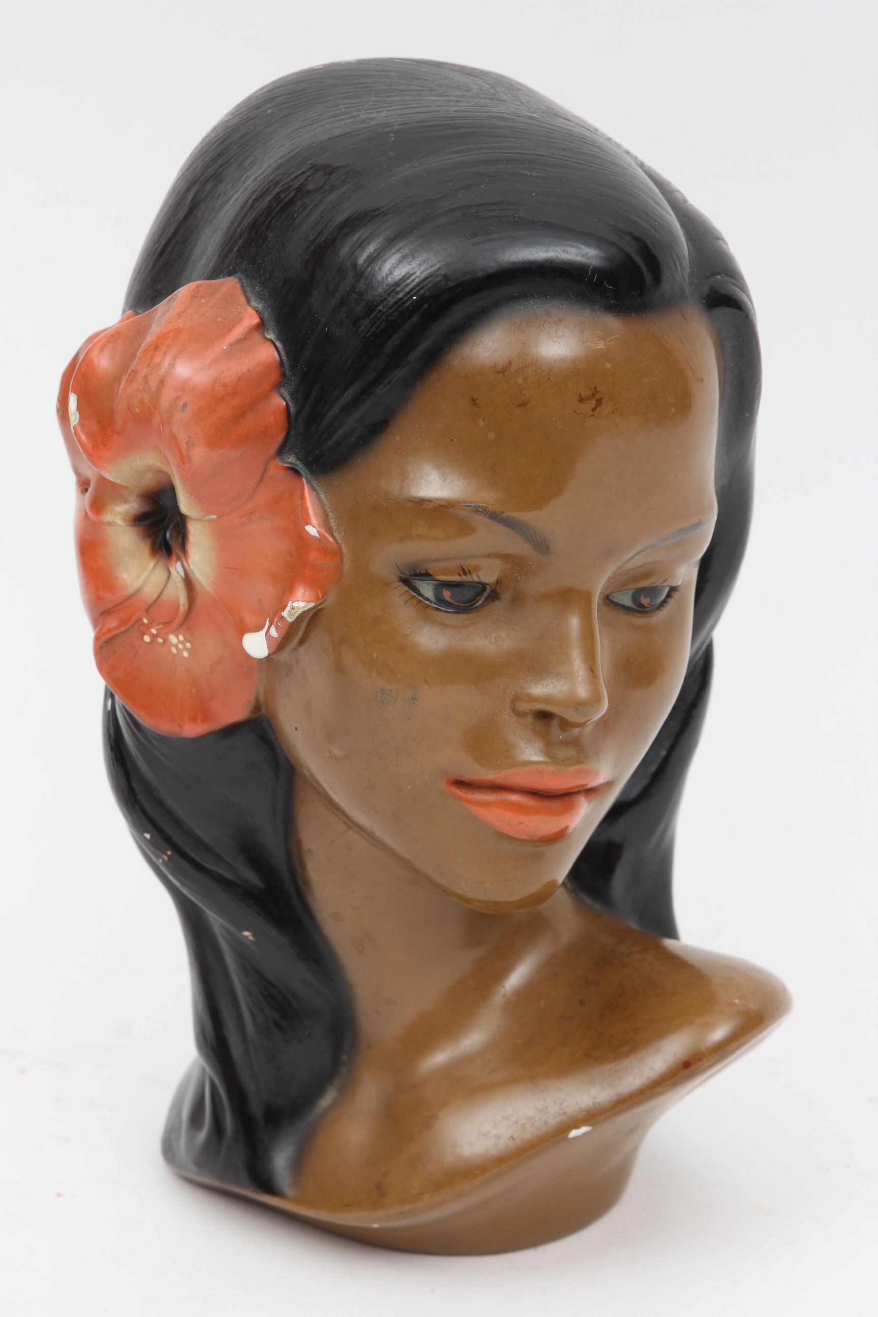 Vintage Chalkware Busts by Marwal Ind. Inc.