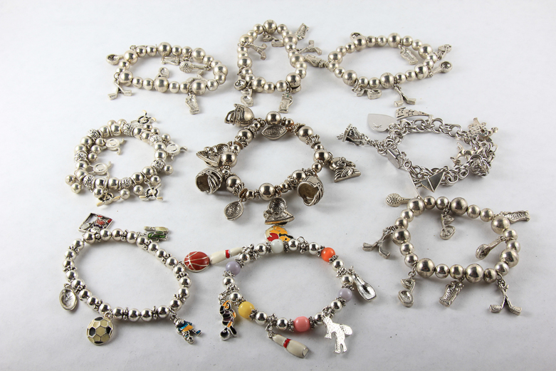 Sports-Themed Charm Bracelets Collection