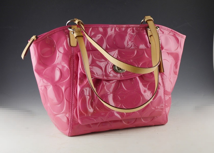 Coach Pink Patent Leather Handbag