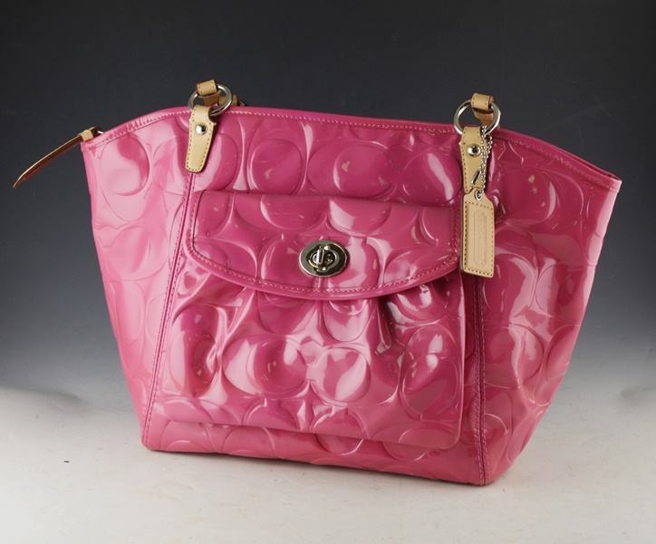 Coach Pink Patent Leather Handbag