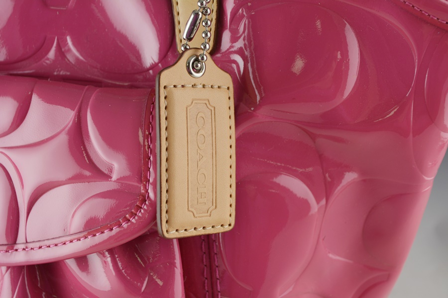 Coach Pink Patent Leather Handbag