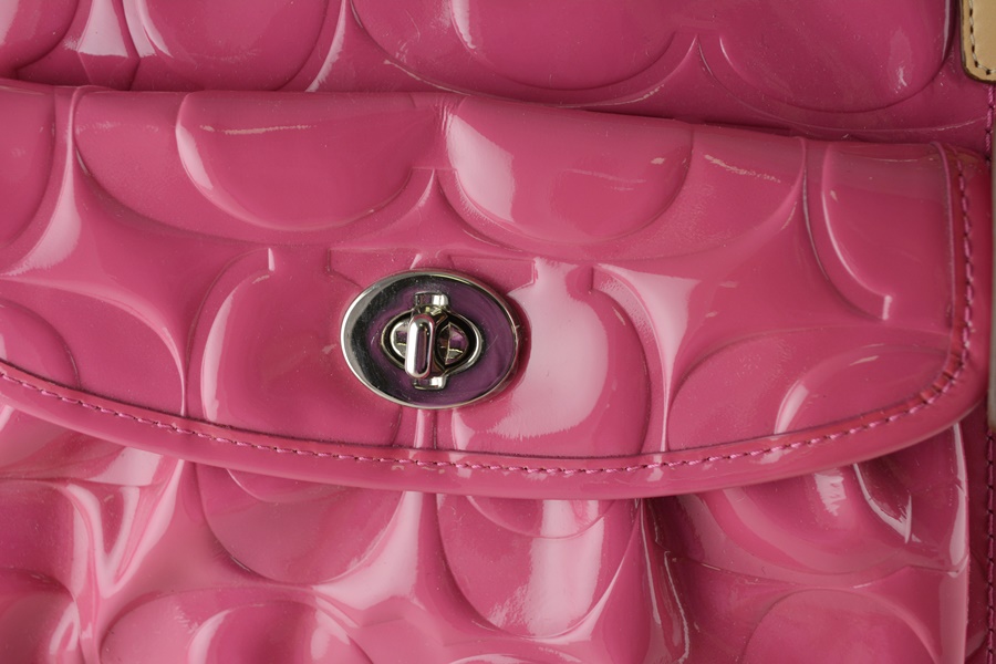 Coach Pink Patent Leather Handbag