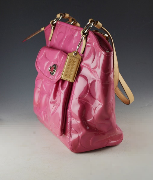Coach Pink Patent Leather Handbag