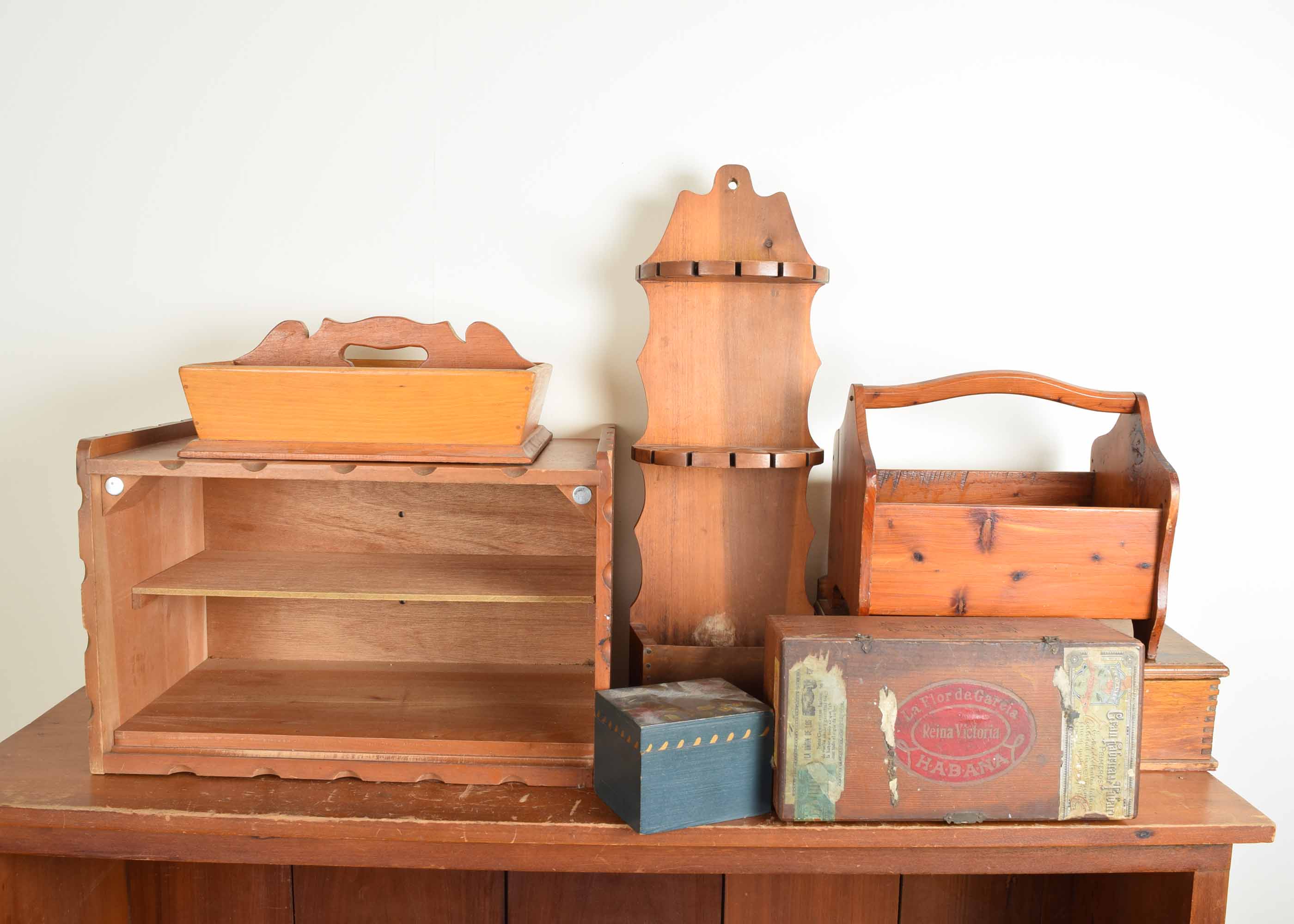 Small Vintage Wooden Storage Items