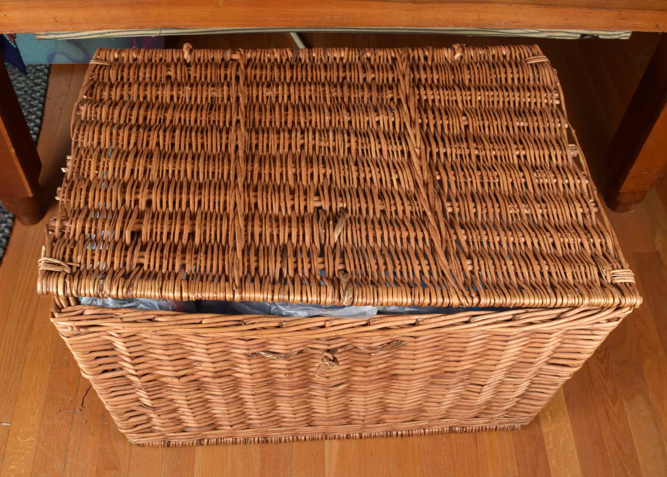 Wicker Trunk of Table Linens