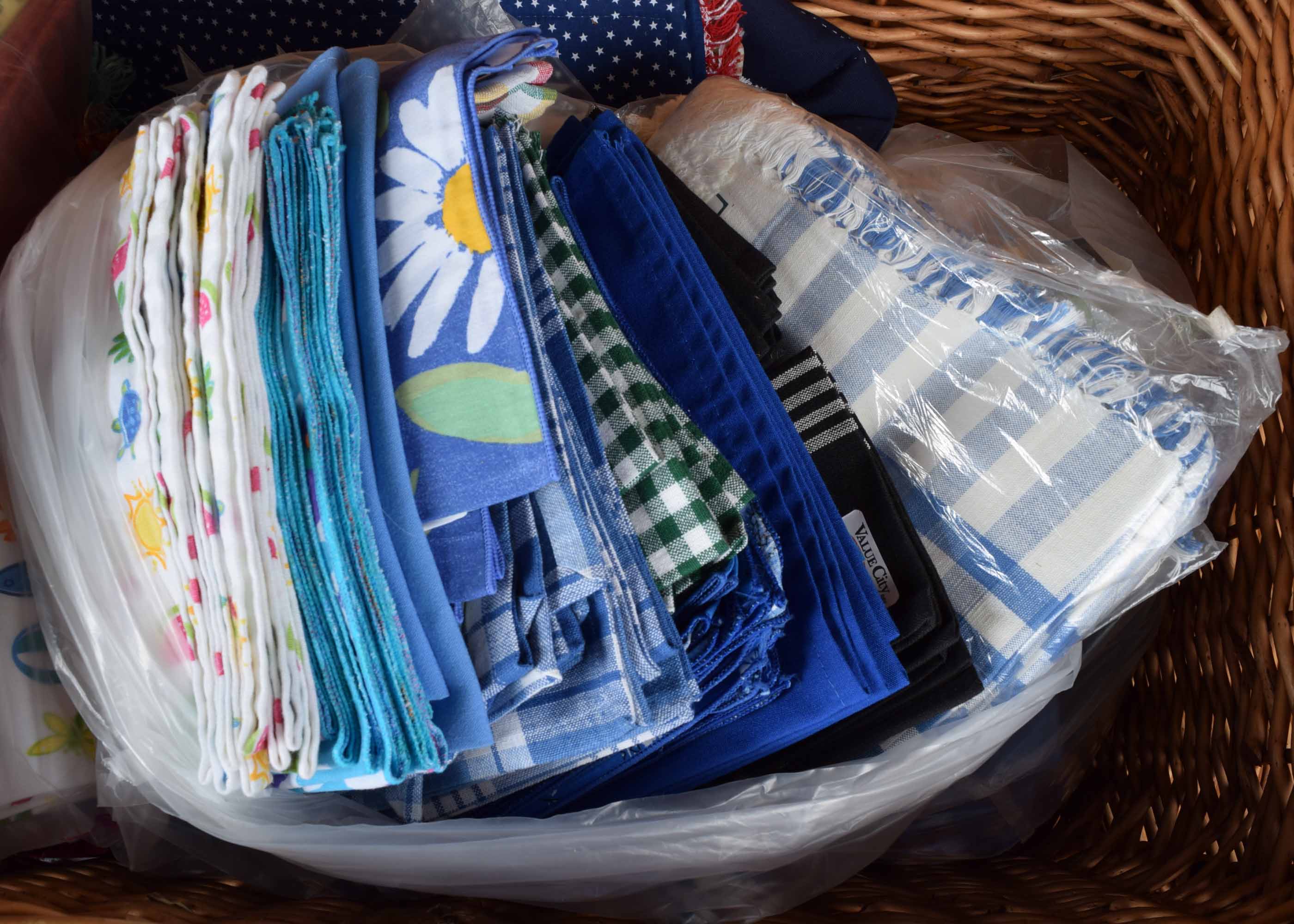 Wicker Trunk of Table Linens