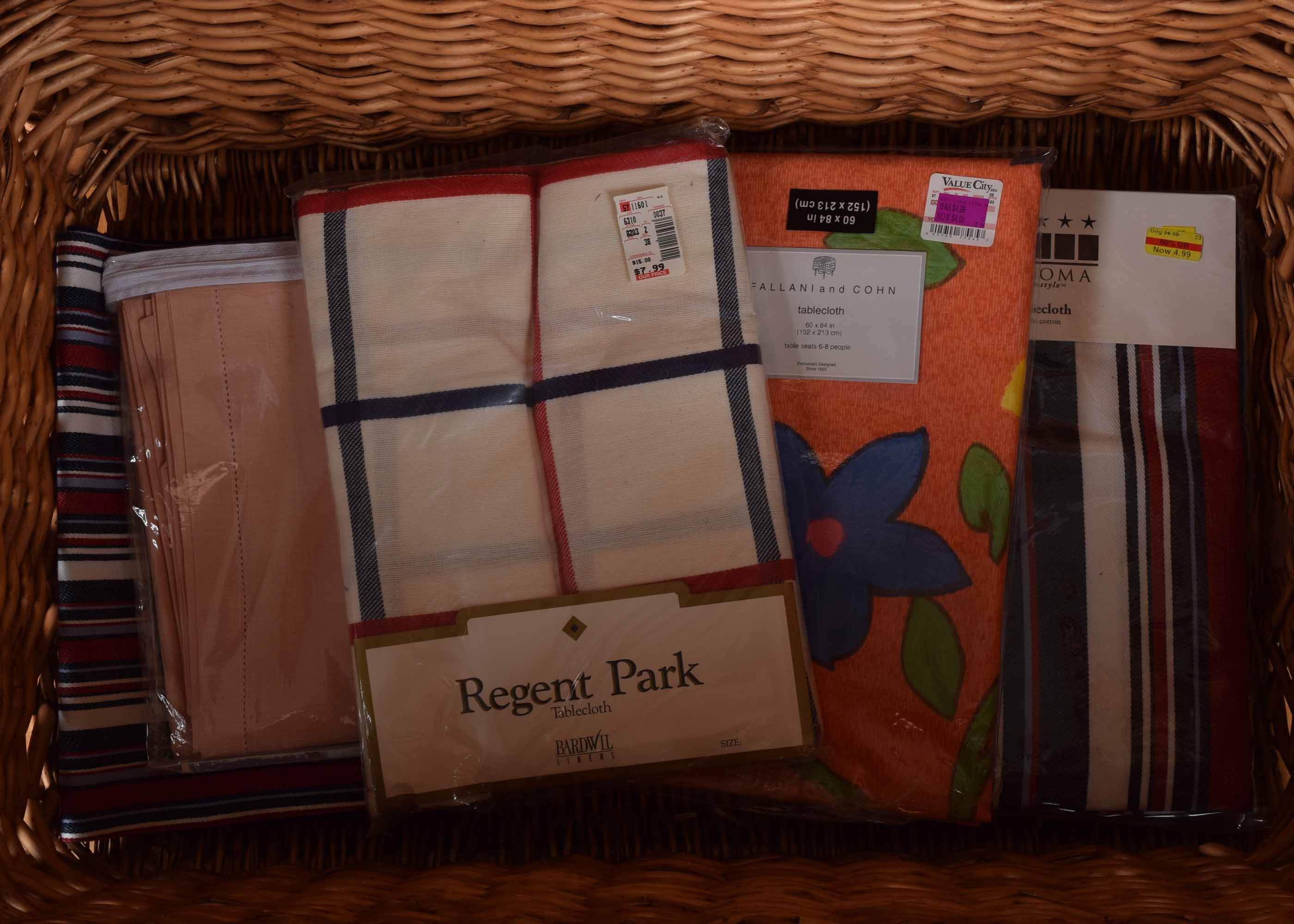 Wicker Trunk of Table Linens