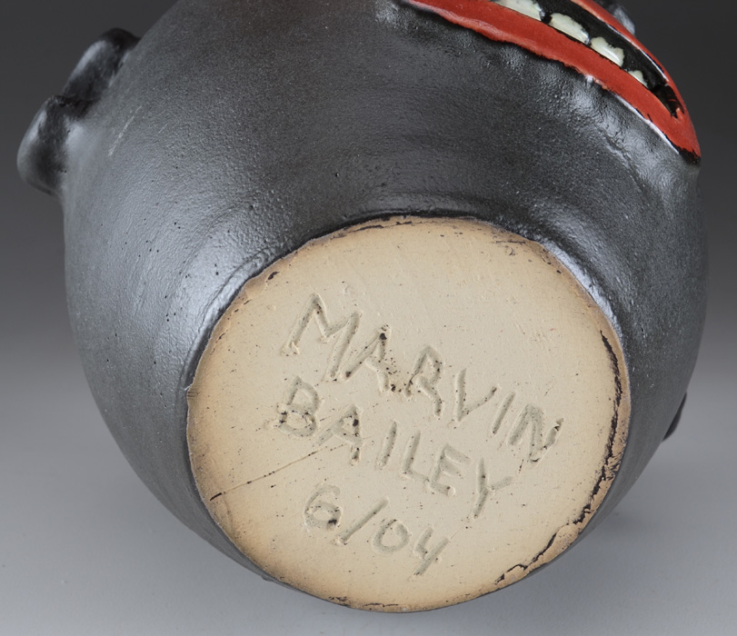 Marvin Bailey Folk Art Face Jug