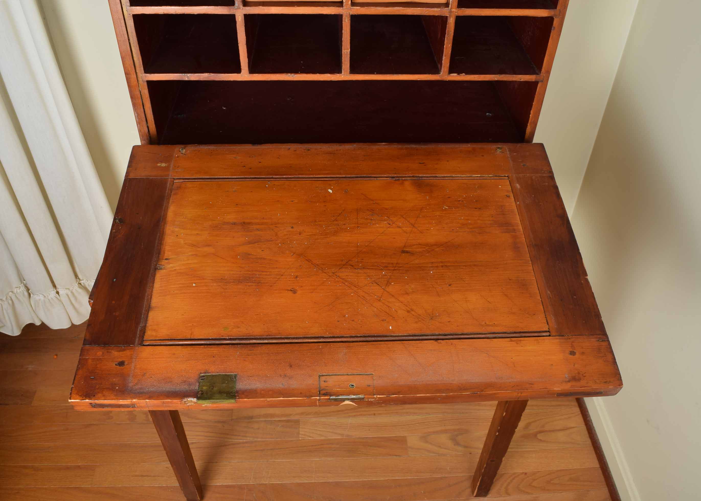 Antique Primitive Cherry Plantation Desk