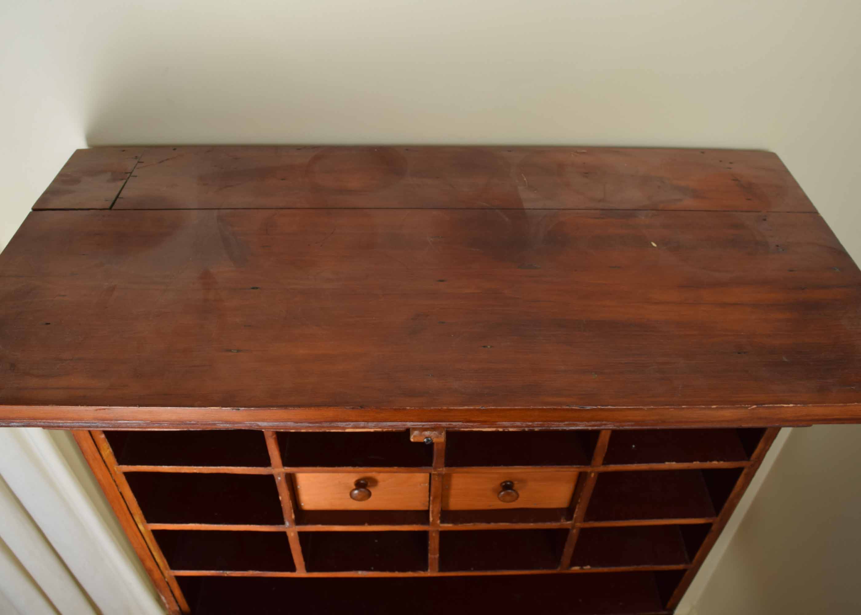 Antique Primitive Cherry Plantation Desk