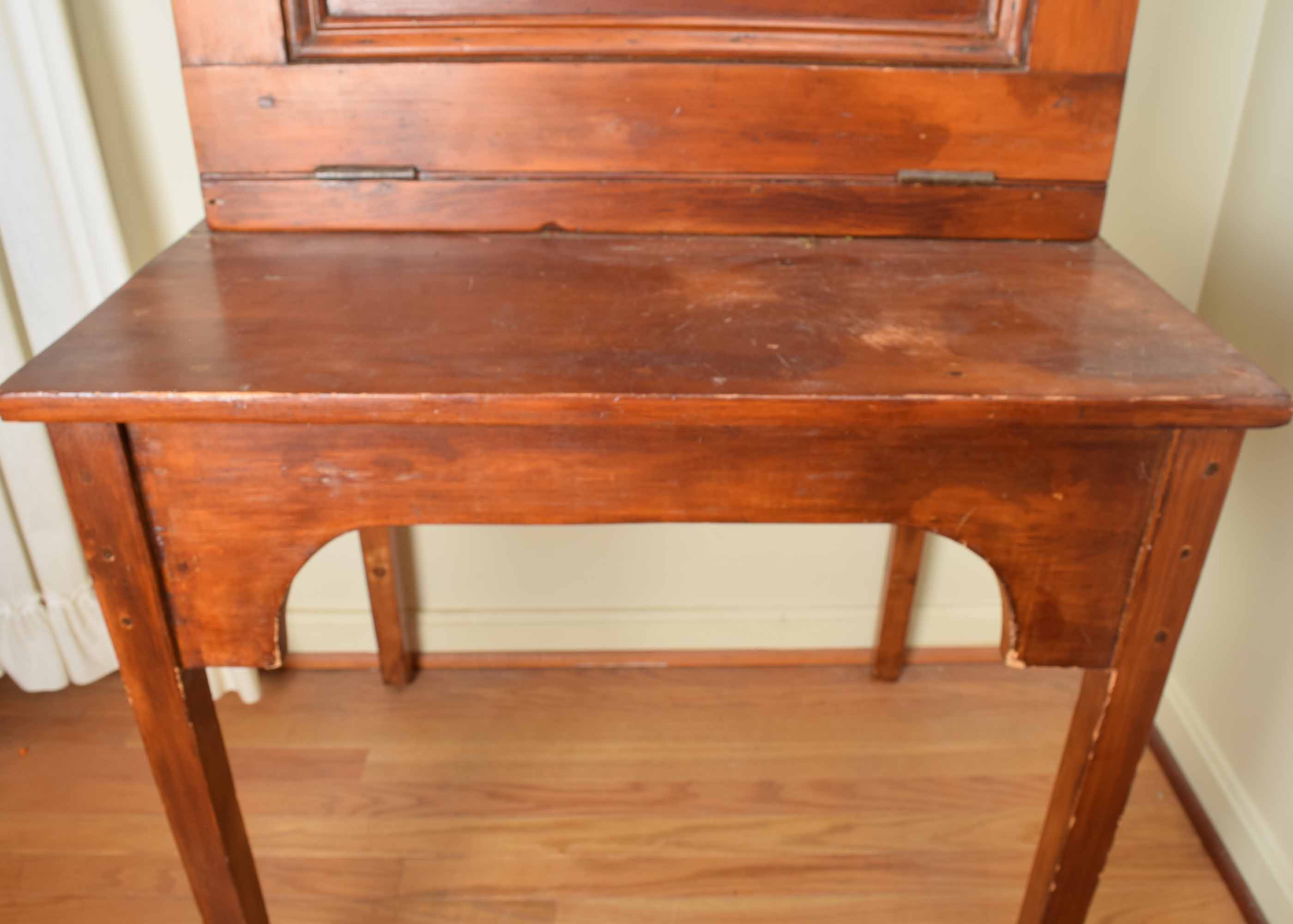Antique Primitive Cherry Plantation Desk