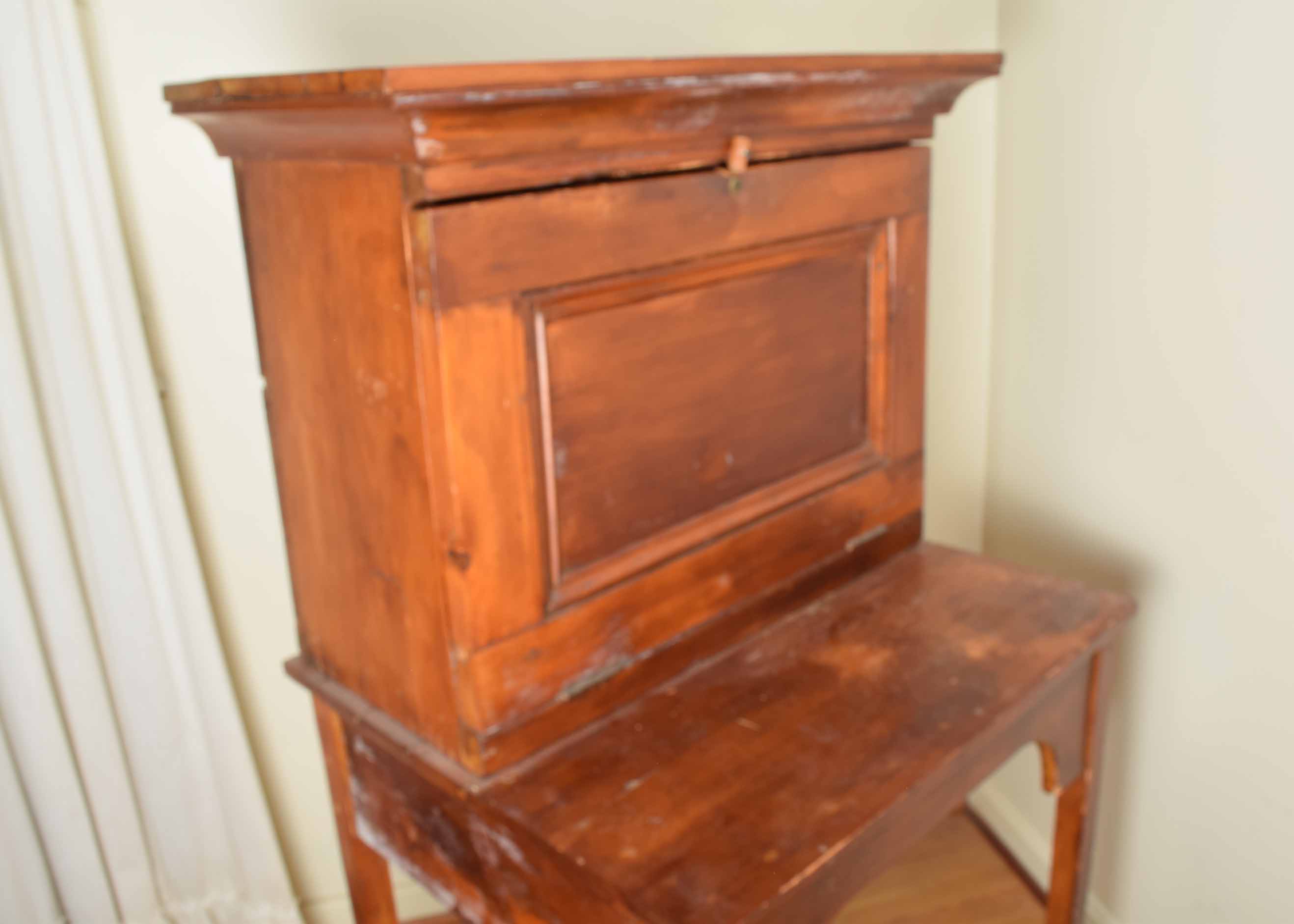 Antique Primitive Cherry Plantation Desk